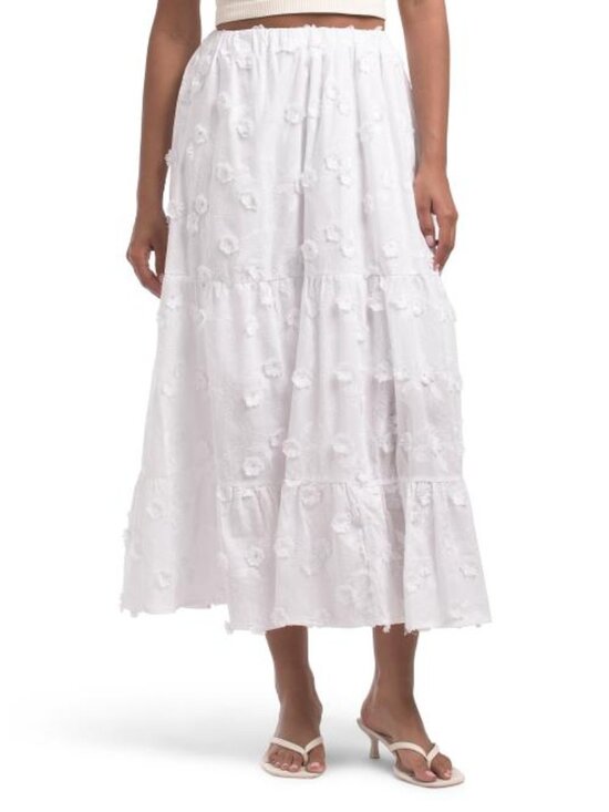 4Our Dreamers Dresses & Skirts - 4OUR DREAMERS Tiered Textured Floral Skirt